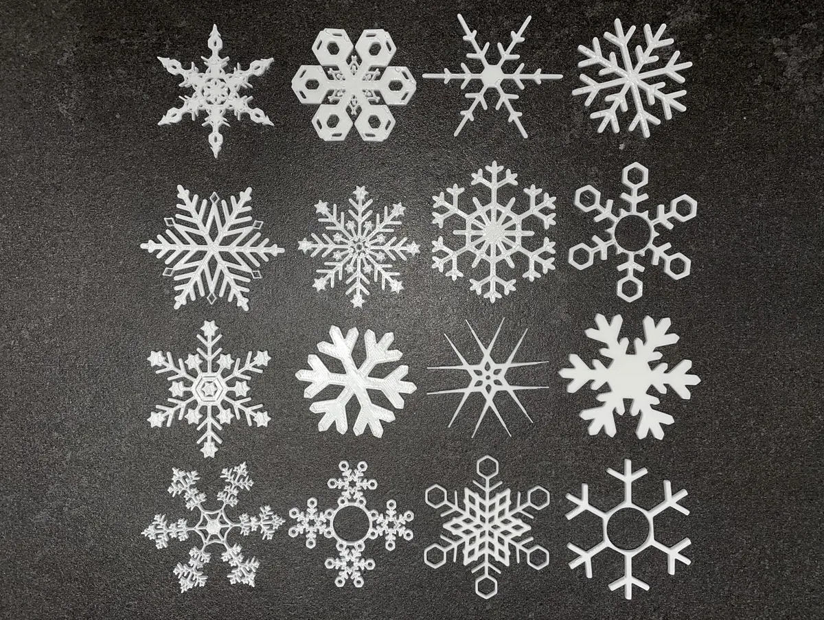 Coleção de flocos de neve