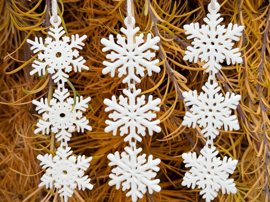 Flocos de neve decorativos