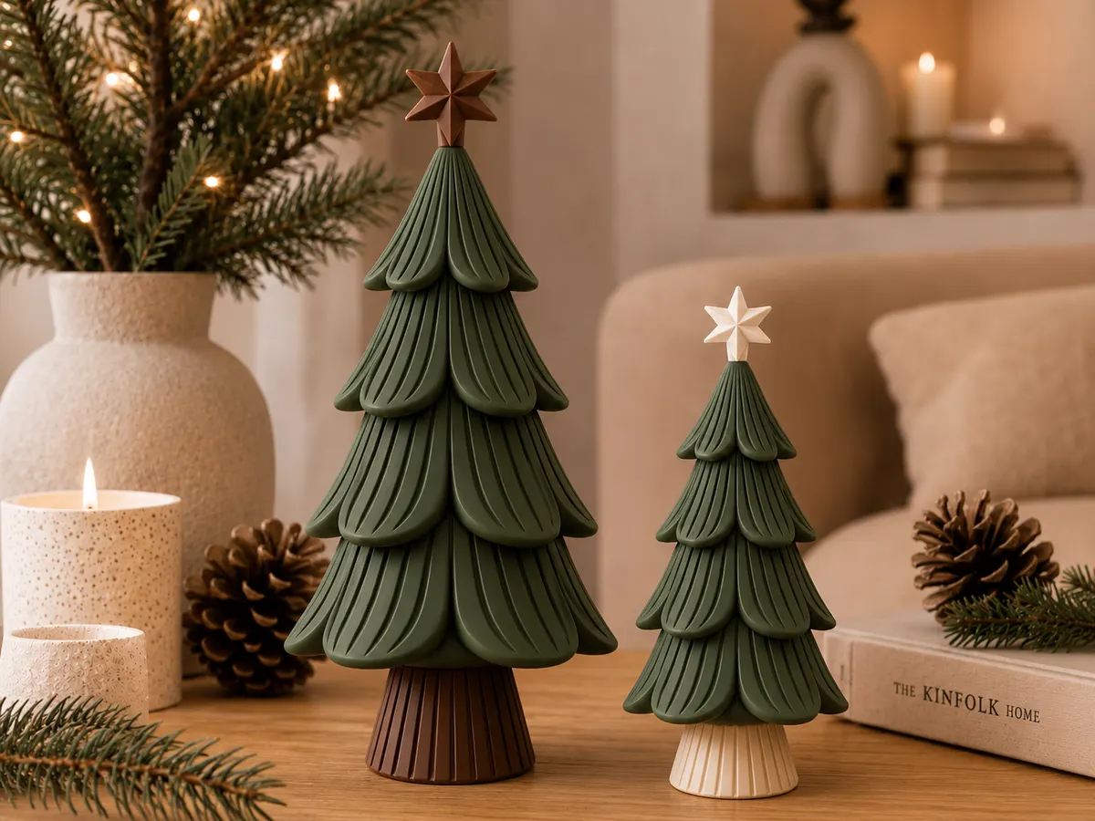 Árvore de Natal japandi minimalista