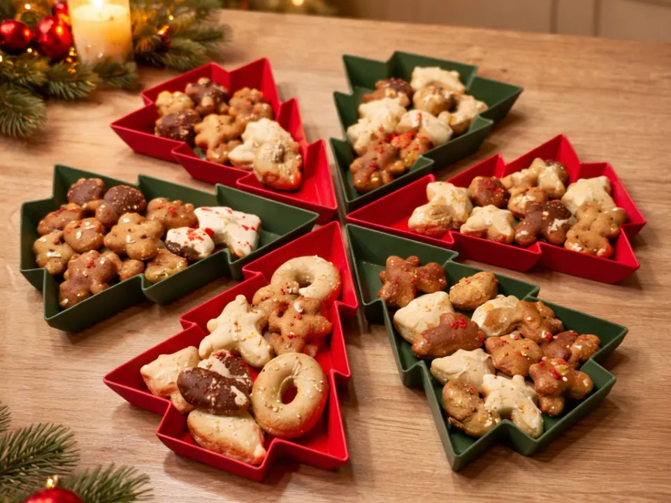 Tigelas árvore de Natal empilháveis